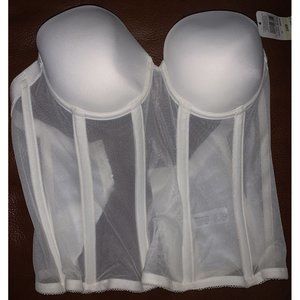 Wacoal 34B White Mesh Bra Corset Bloomingdales NWT MSRP $78